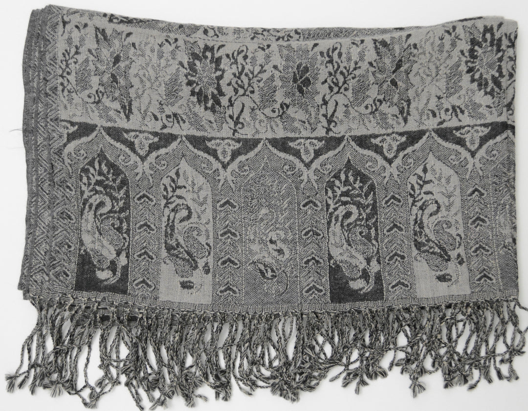 Handwoven Paisley Jamavar Designer Woolen Shawl