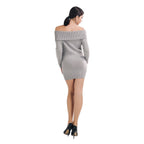 Grey Sweater Party Dress