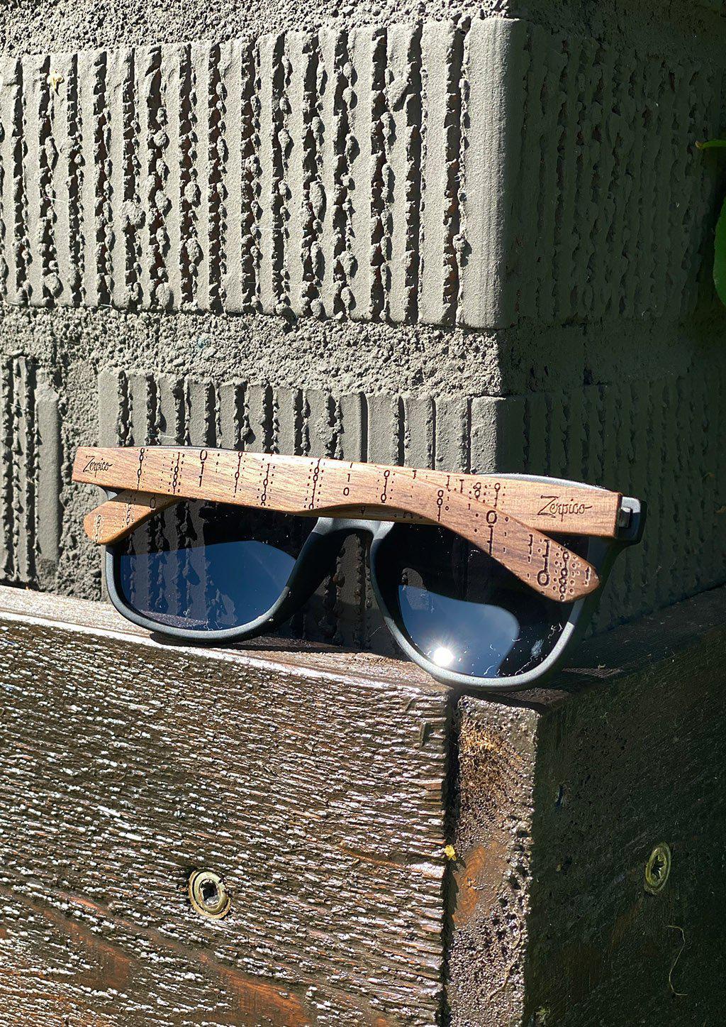 Eyewood Engraved Wooden Sunglasses | Binary