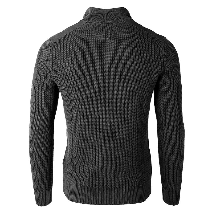 Long Sleeve Pullover Quarter Zip Mock Neck Polo Sweater