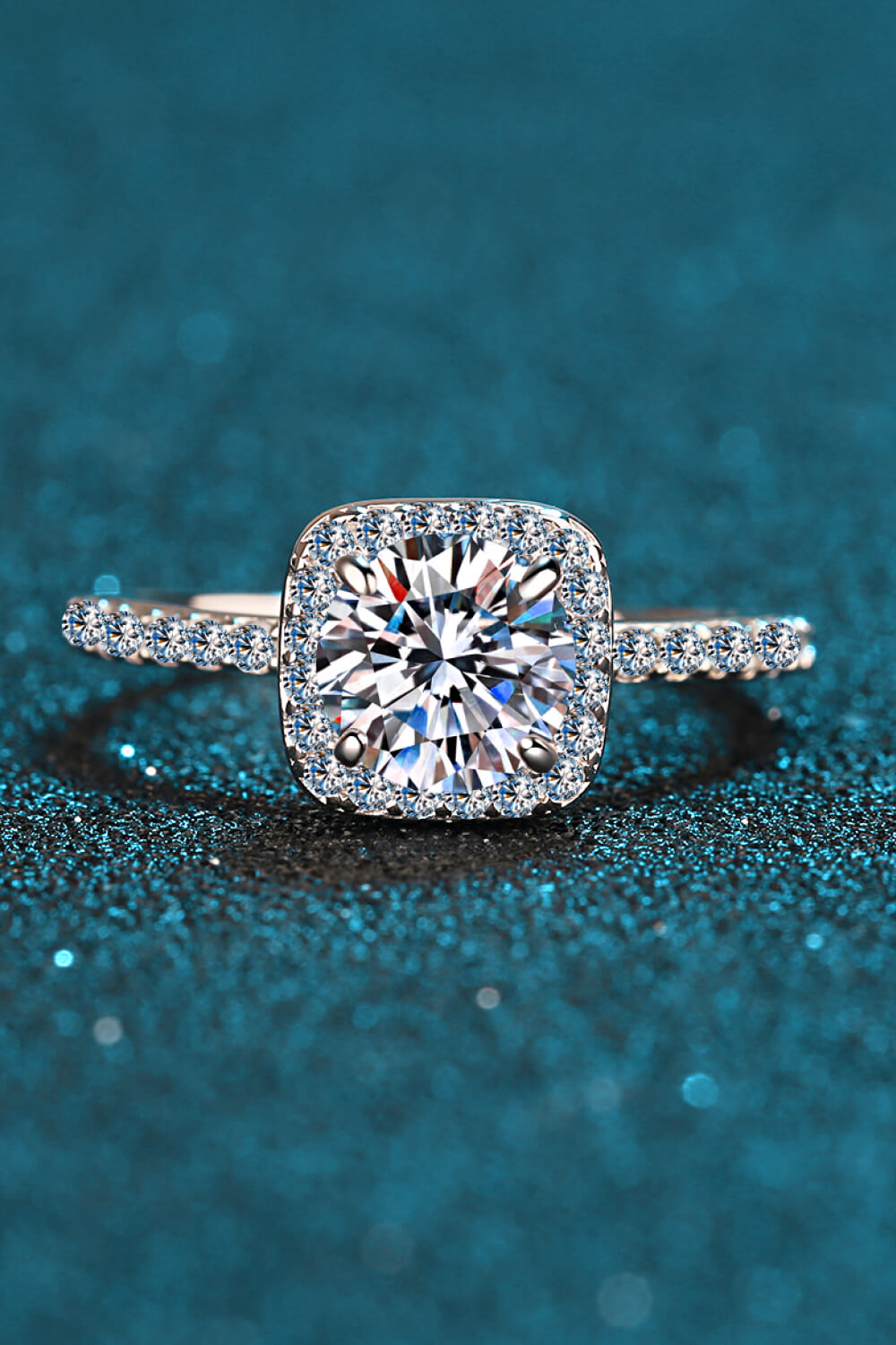 Square Moissanite 1 Ct Ring