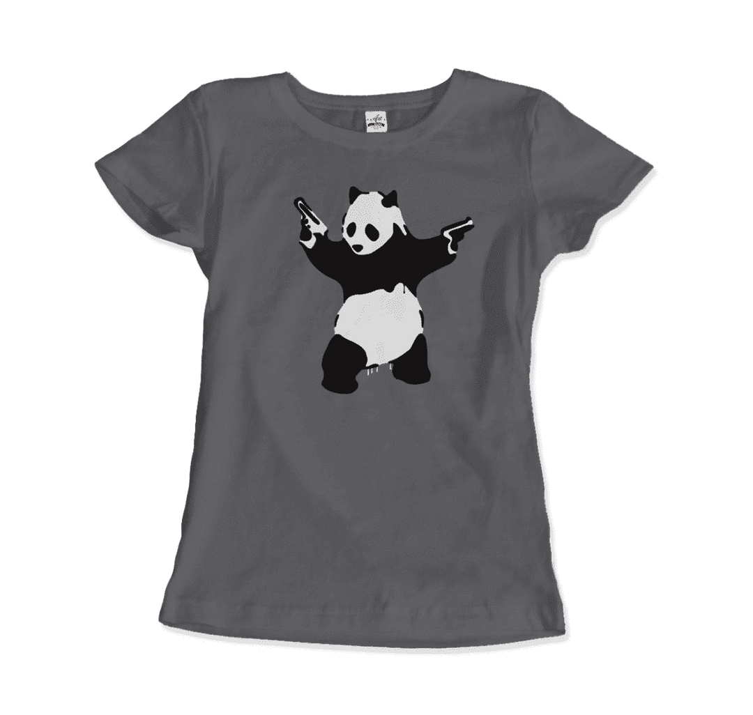 Banksy Pandamonium Armed Panda Artwork T-Shirt