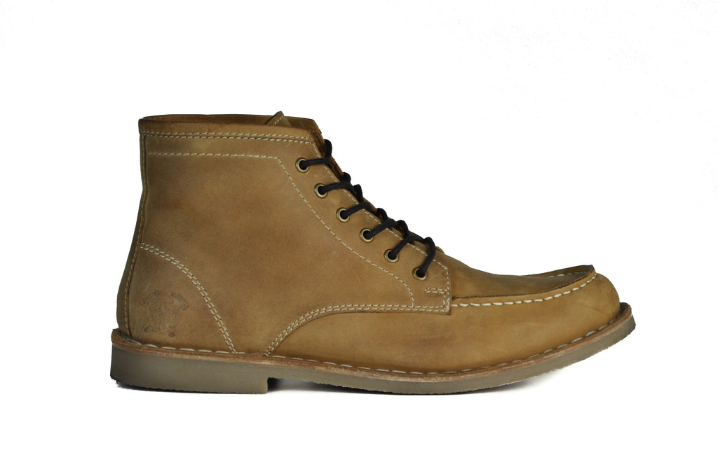 The Cooper Crazy Horse Tan Leather Boots