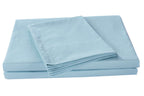 Sea-Foam Baby Blue 100% Cotton Fitted Bed Sheet & Pillow Cases Set