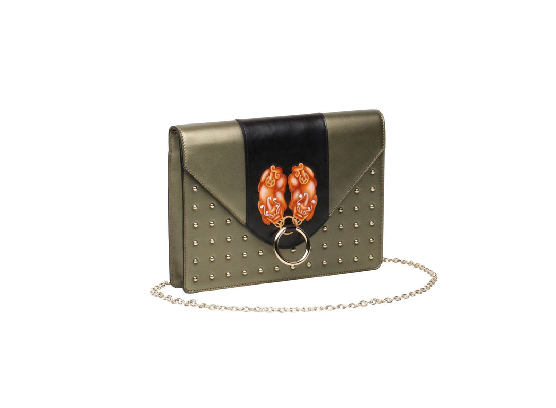 PX (PiXiu) Green Crossbody Clutch