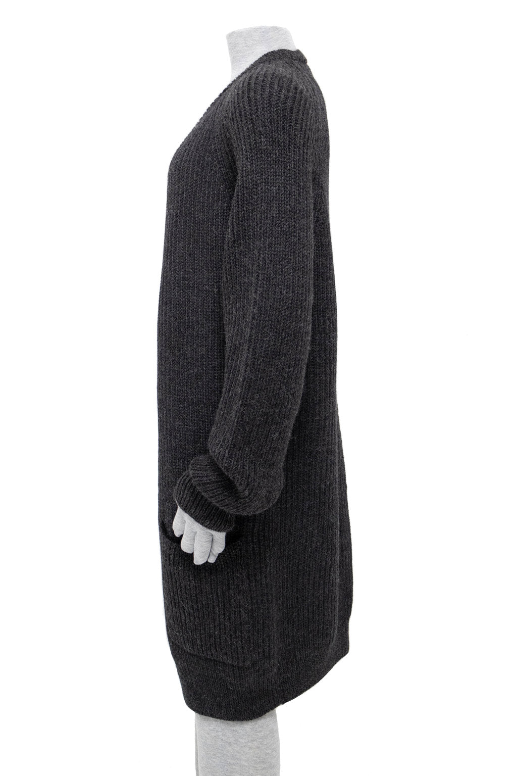 Alpaca Sweater Coat Carbon