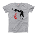 Banksy Lovesick Girl Throwing Up Hearts Artwork T-Shirt