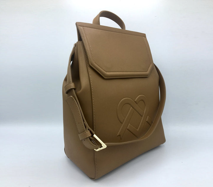 Dual Function Livia Backpack & Shoulder Bag in Tan