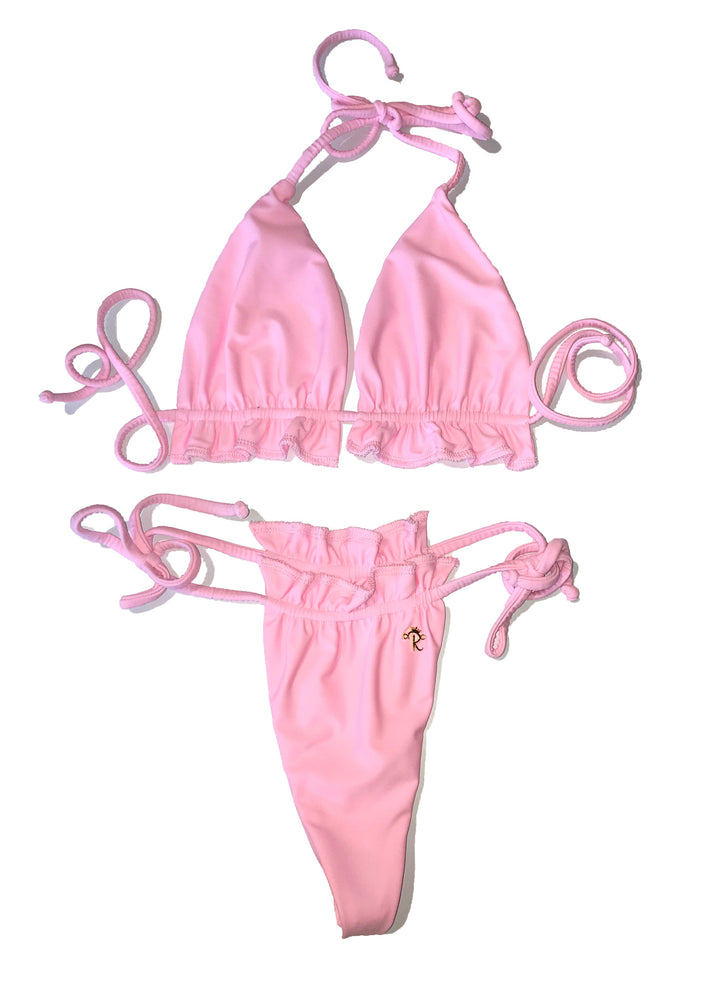 Hanna Triangle Top & Thong Bottom Baby Pink