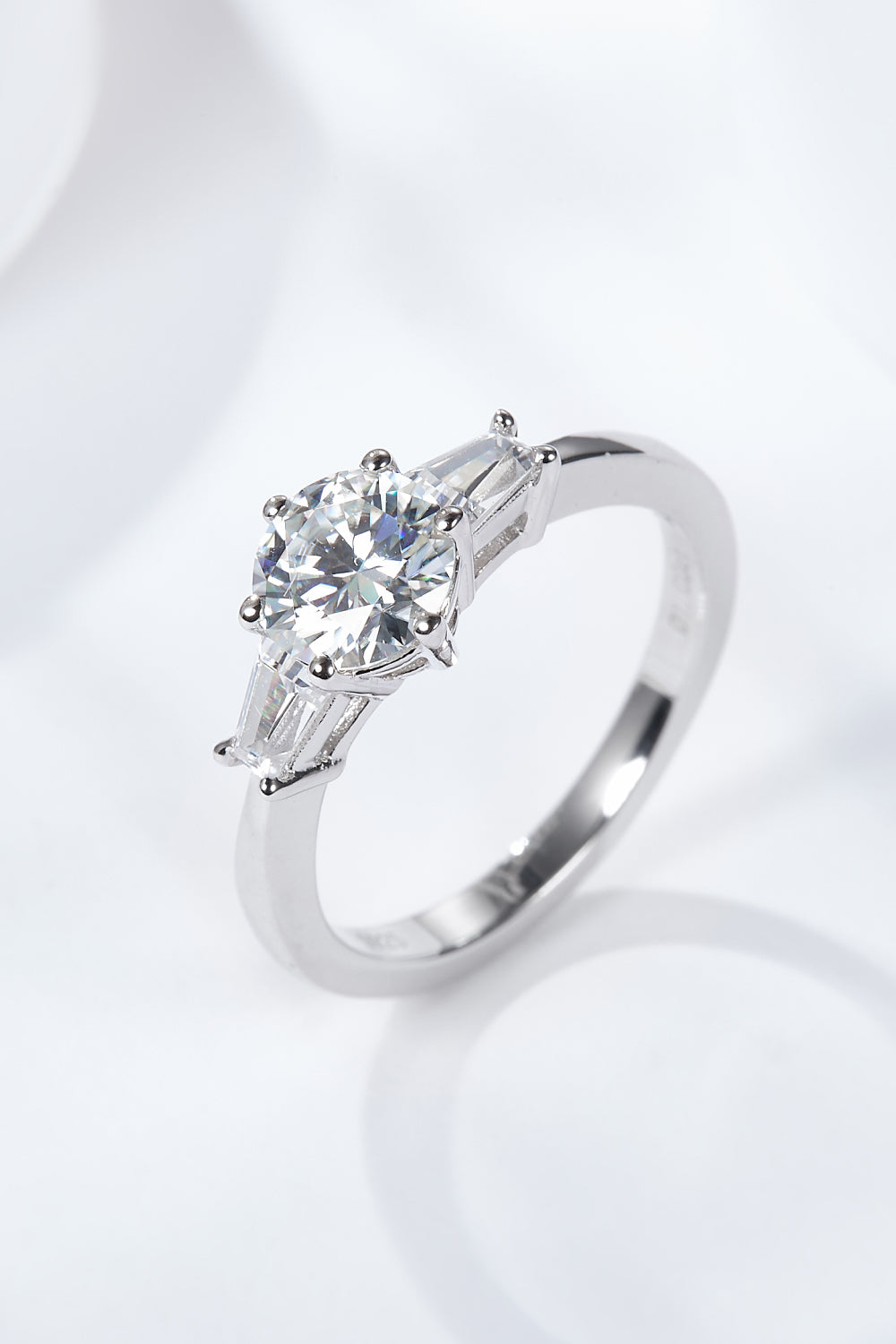Loyal Love 1 Ct Moissanite Platinum-Plated Ring