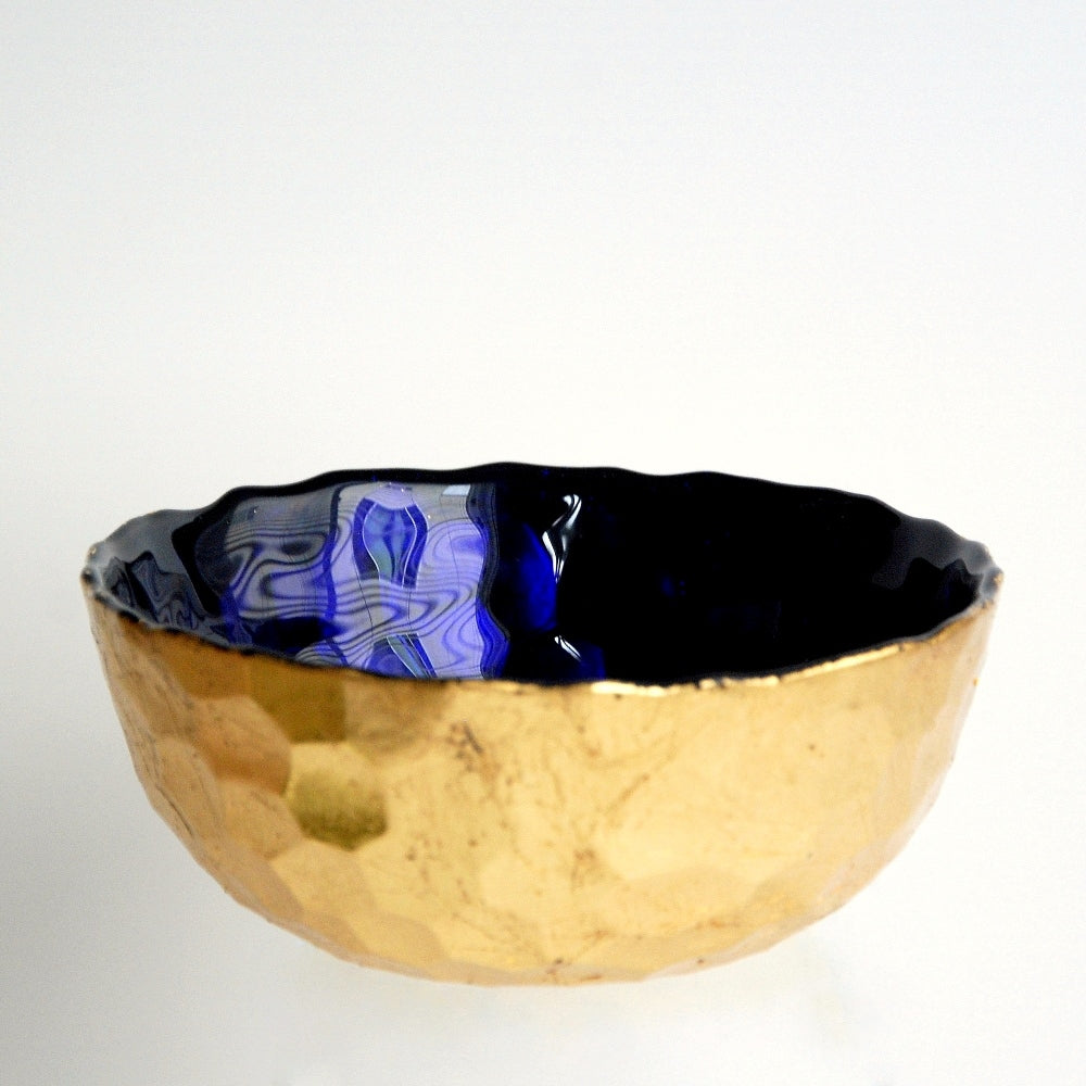 HIVE 6" Sapphire/Gold Bowl