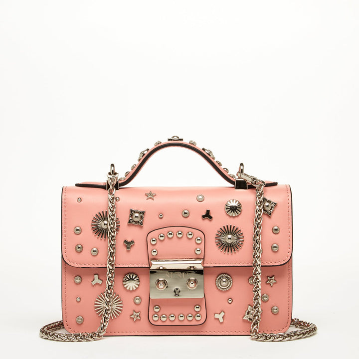 The Hollywood Small Leather Bag Pale Pink