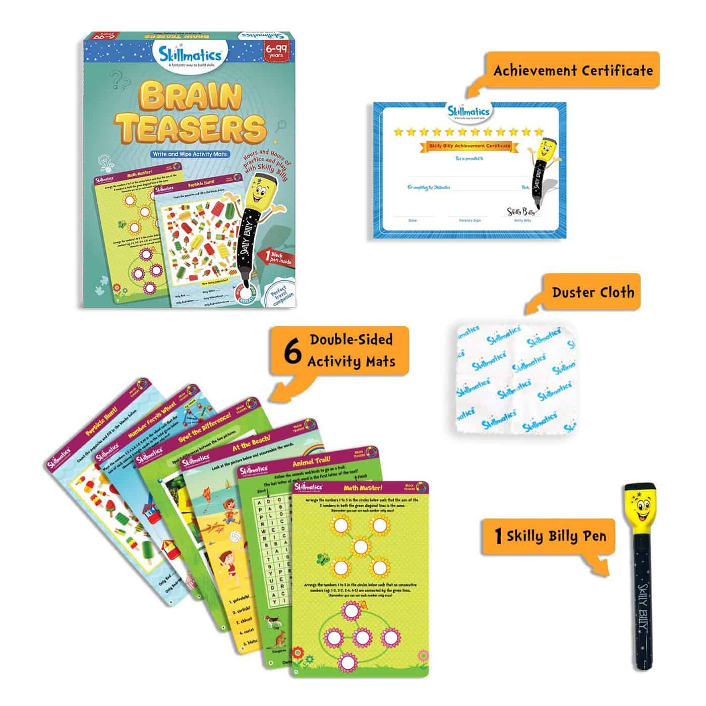 Skillmatics Brain Teasers Educational Activity Games (6-99)