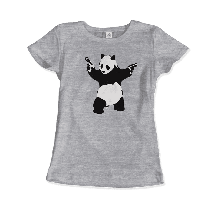 Banksy Pandamonium Armed Panda Artwork T-Shirt