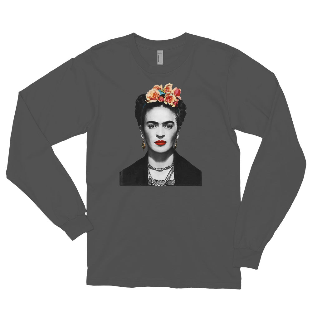 Frida Kahlo With Flowers Poster Artwork Long Sleeve Shirt