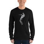 Miles Davis Playing His Trumpet Artwork Long Sleeve Shirt