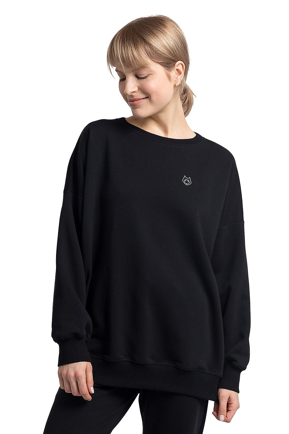 LaLupa Oversized Sweatshirt Black