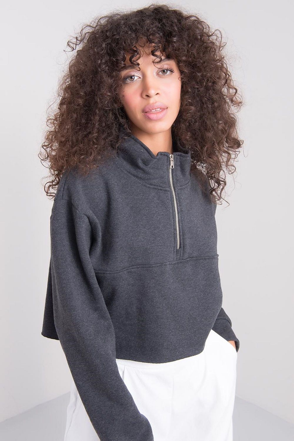 Grey 1/2 Zip Sweatshirt