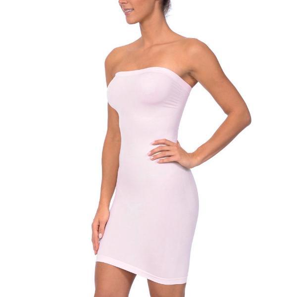 Seamless Strapless Full Body Slip Pale Pink