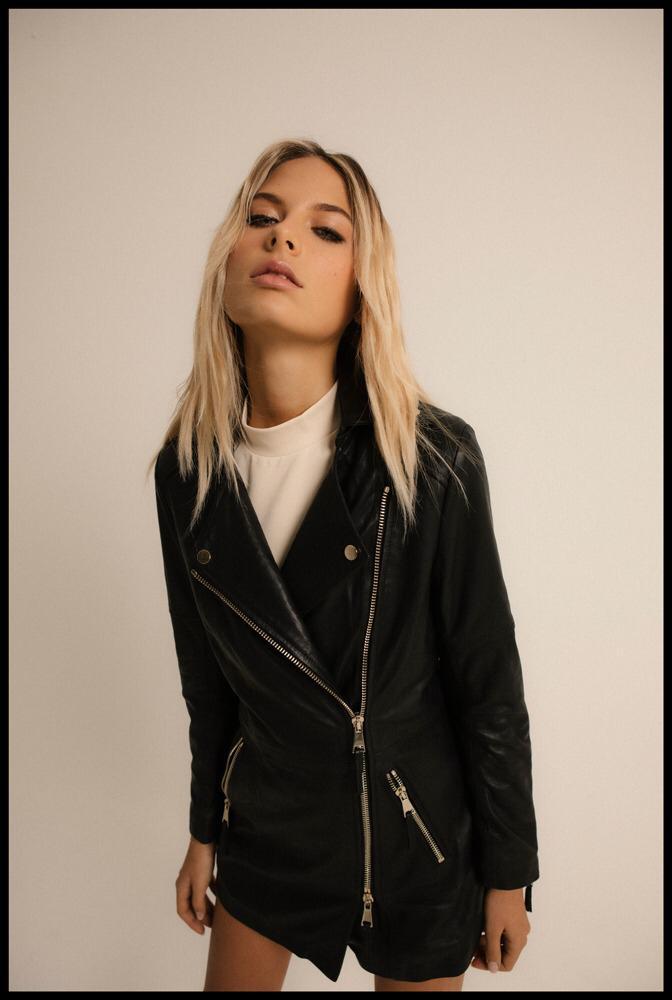 Long Biker Jacket Black