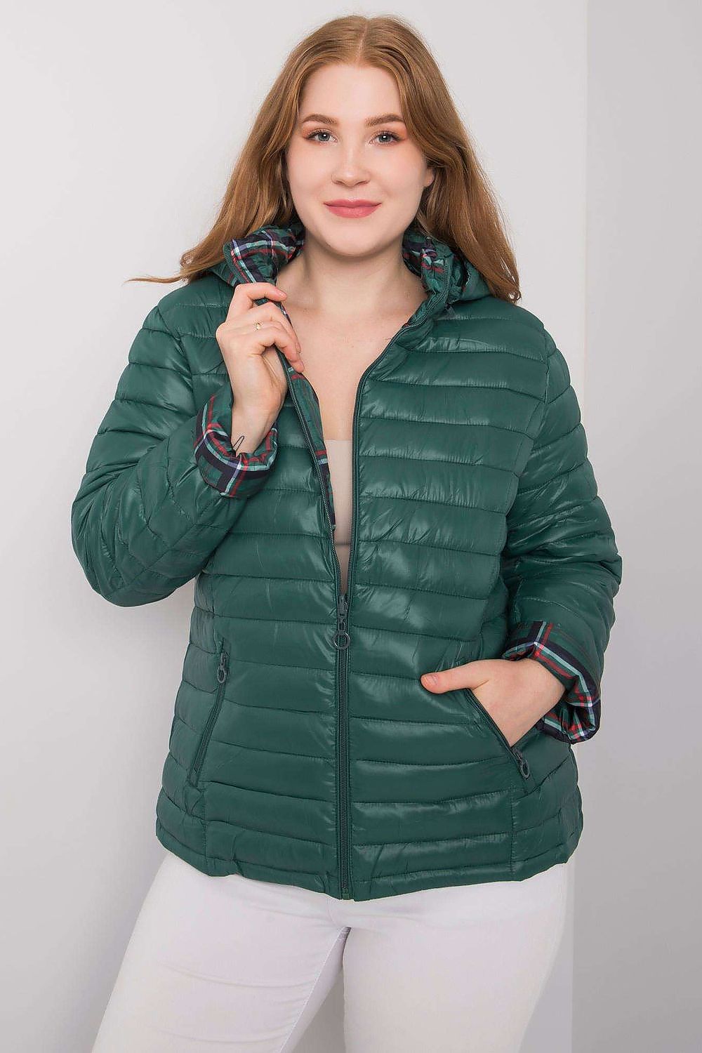 Dark Green Reversible Quilted Jacket