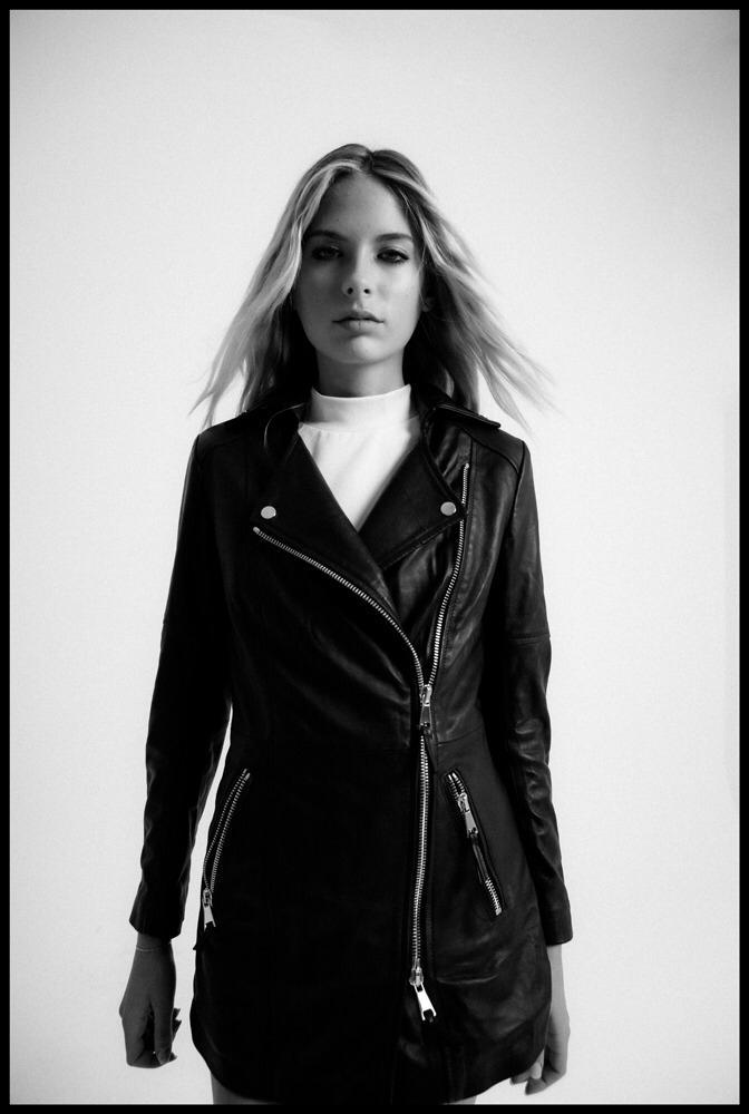 Long Biker Jacket Black