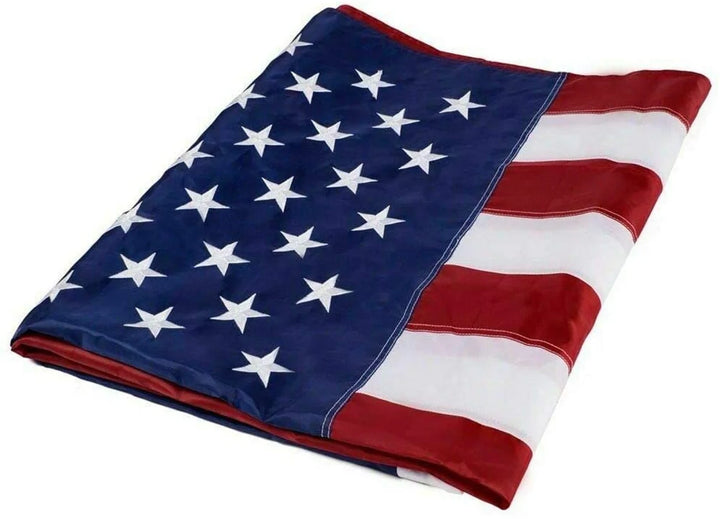 American Flag Embroidered Stars Outdoor Heavy Duty All Weather UV