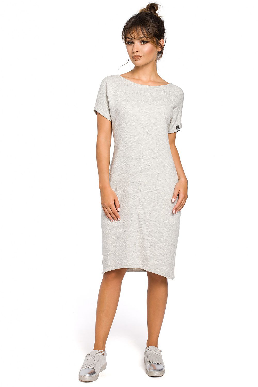 Short Sleeve Daydress Light Grey