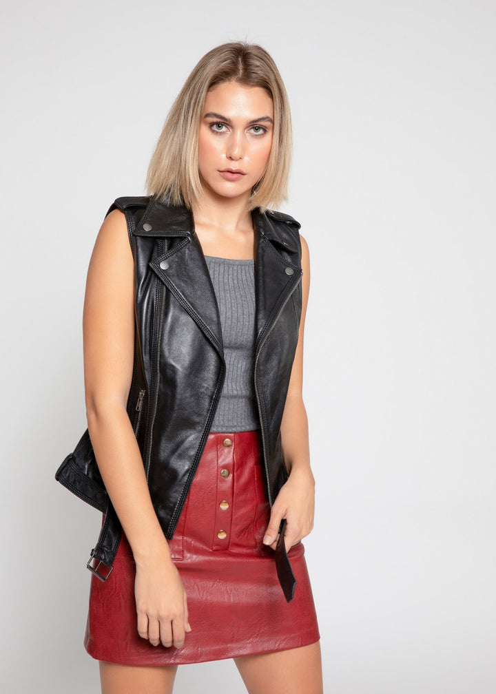 Womens Liana Leather Vest