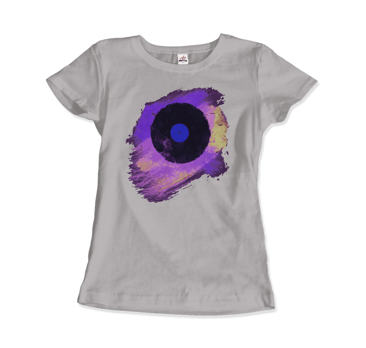 Vinyl Record Made of Paint Scattered in Purple Tones T-Shirt