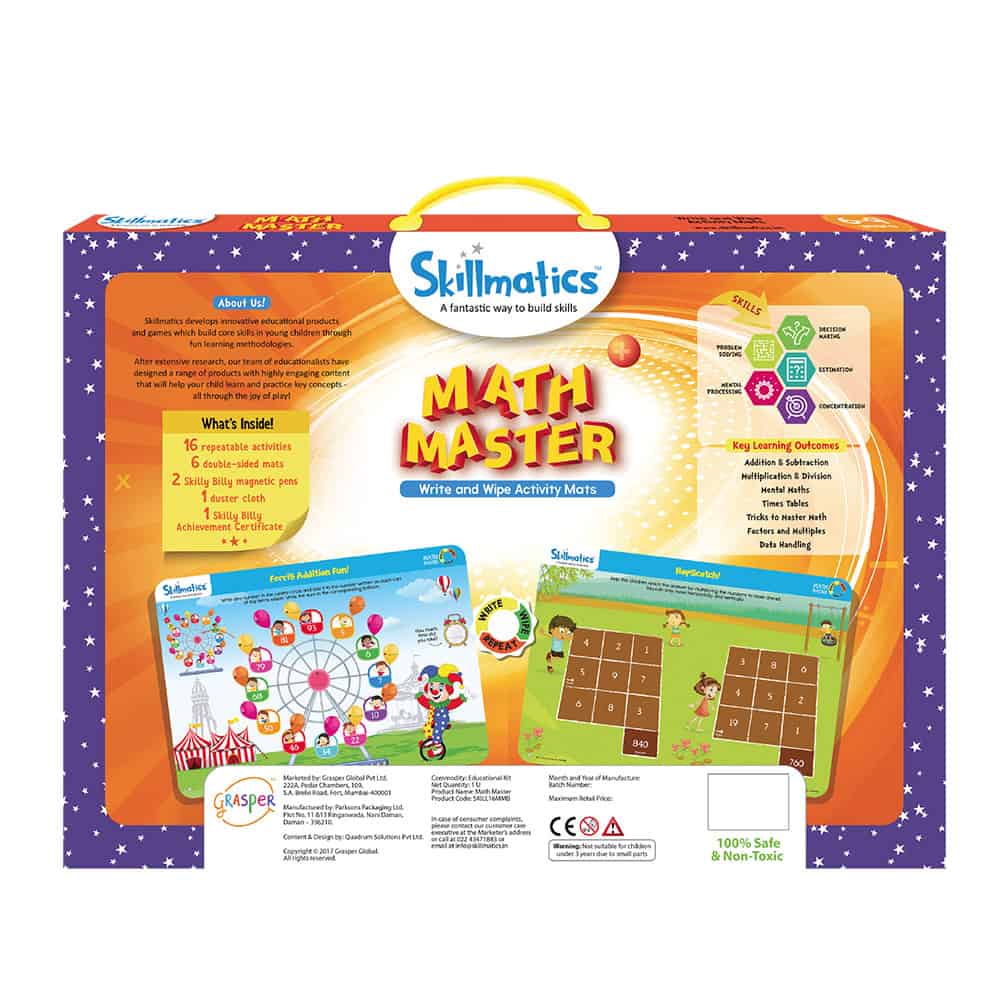 Skillmatics Math Master Educational Games for Kids (6-9)