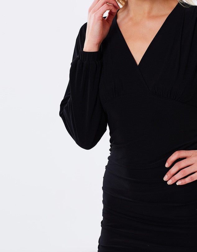 Long Sleeve Mini Dress Black