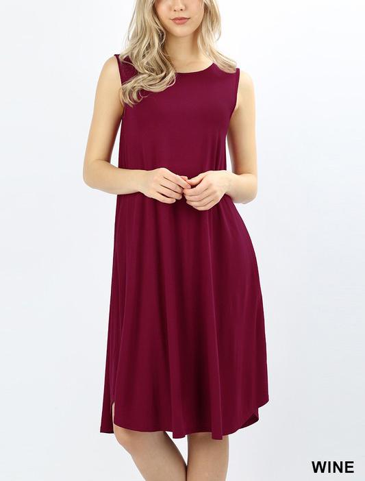 Sleeveless Swing Pocket Dress