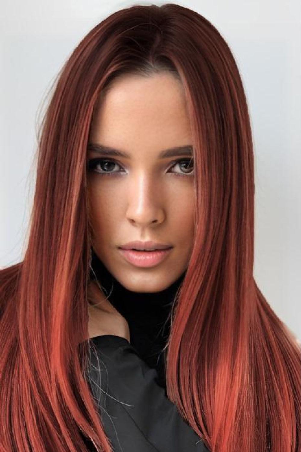 13x2" Full-Machine Wigs Synthetic Mid-Length Straight 27"