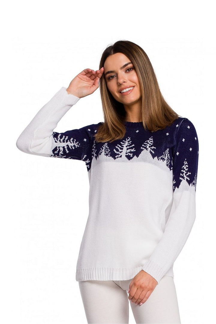 Christmas Sweater White/Navy