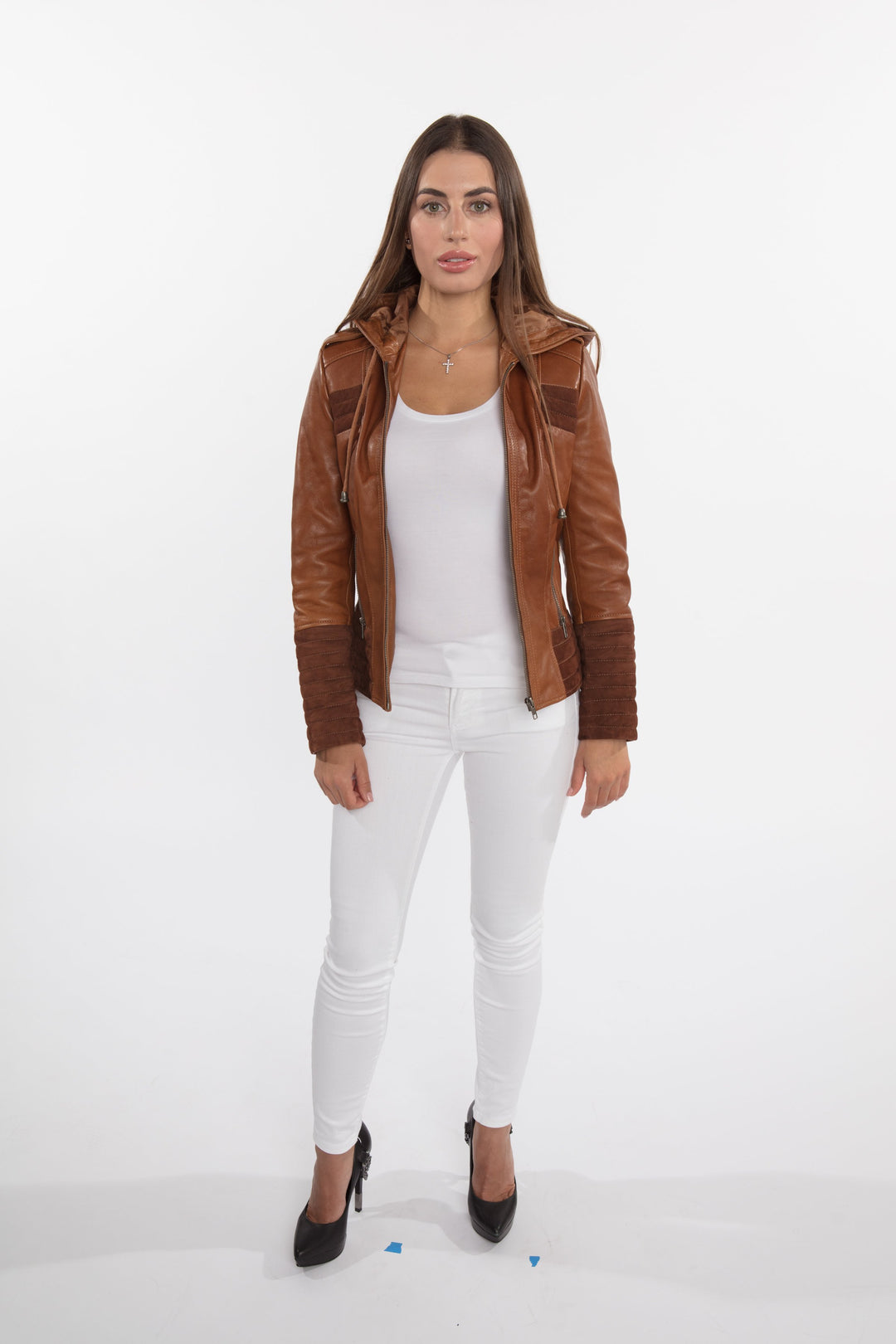 Womens Liana Leather Vest