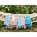 Teal Tie Dye Turkish Beach Towel