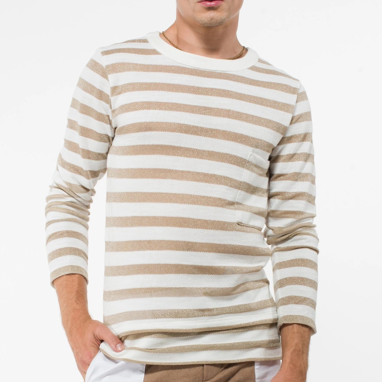 Men's Long Sleeve Gold Sweater