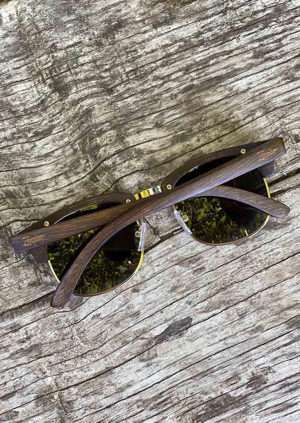Eyewood Full Wood Clubmaster Skyler Sunglasses