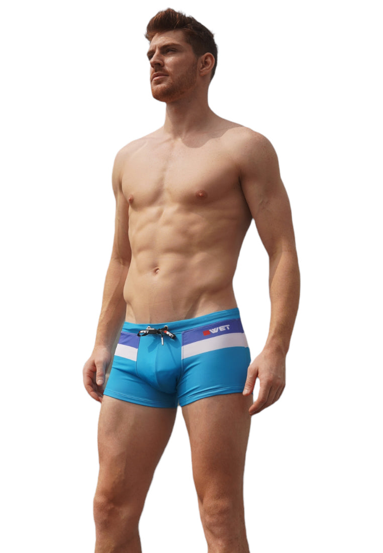 Quick Dry UV Protection Perfect Fit Turquoise Beach Trunks "Rooftop"