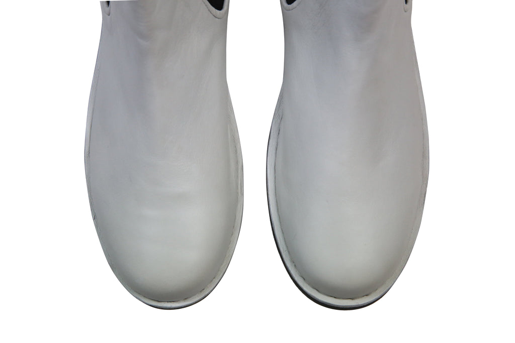 The Gamble Leather Boot White