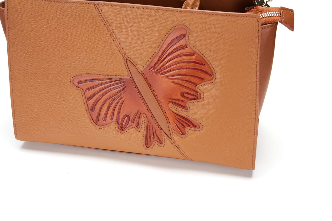 Butterfly Brown Satchel