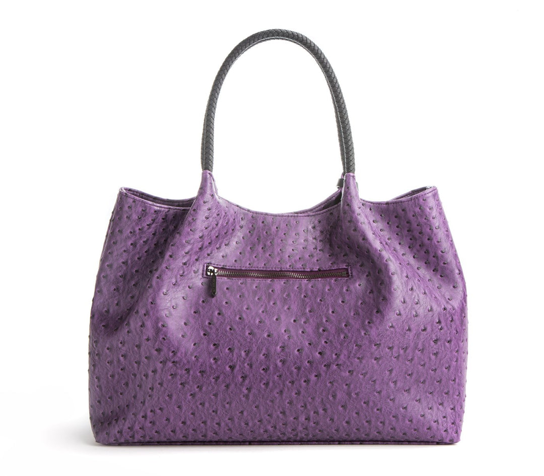 Naomi Purple Vegan Leather Tote Bag