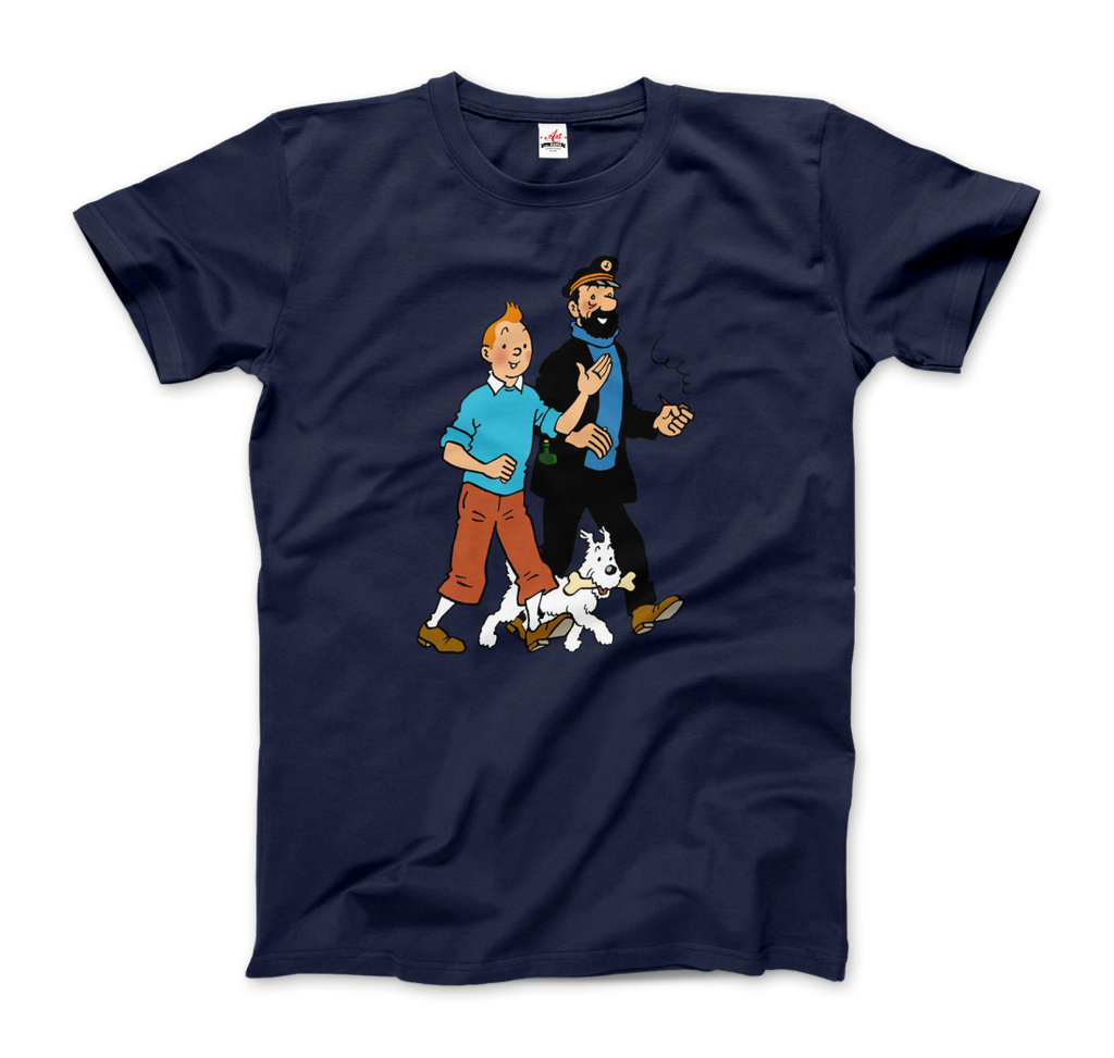 Tintin, Snowy and Captain Haddock Artwork T-Shirt