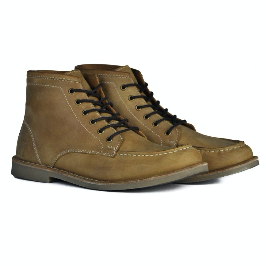 The Cooper Crazy Horse Tan Leather Boots