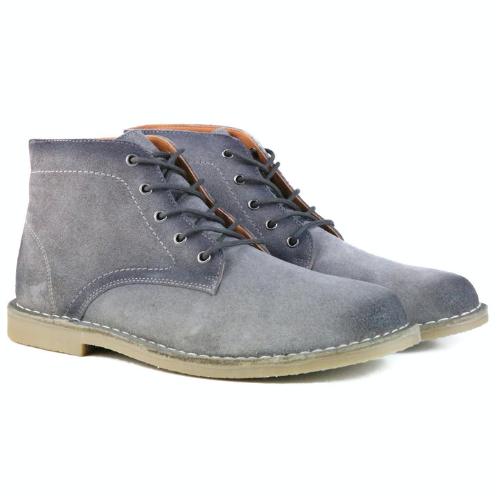 The Grover Men's Boot in Burnished Grey Suede