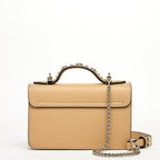 The Hollywood Small Leather Bag Beige
