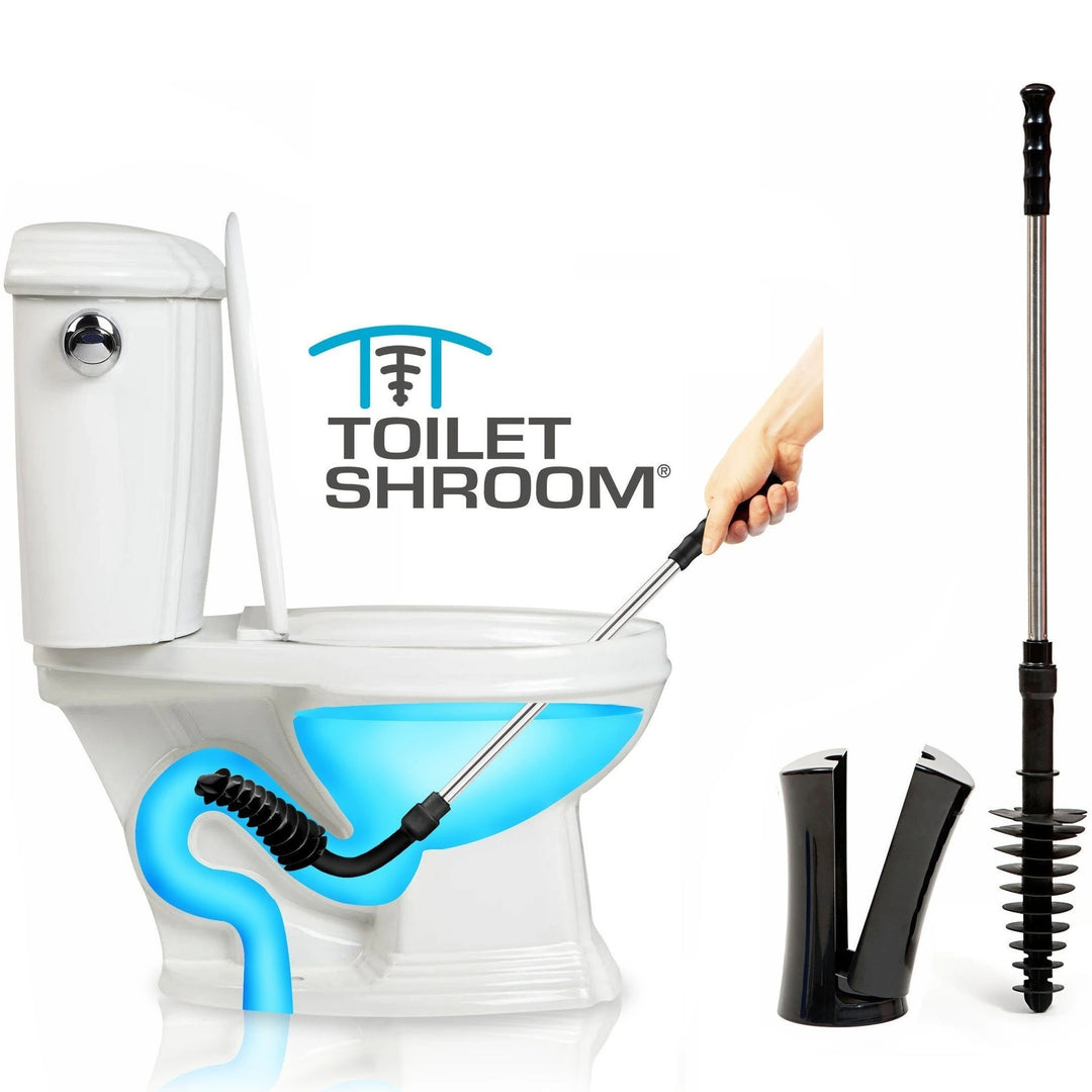 ToiletShroom (Black) Toilet Plunger That Unclogs Toilets in Seconds