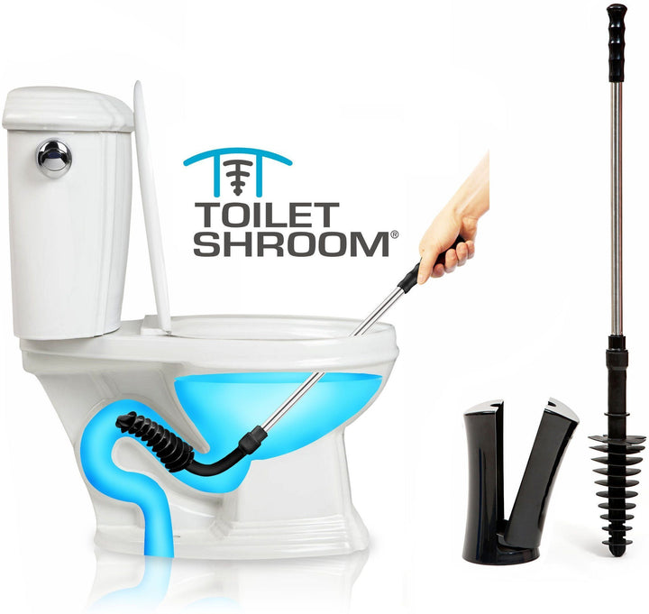 ToiletShroom (Black) Toilet Plunger That Unclogs Toilets in Seconds