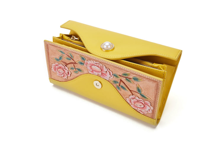 Rose Yellow Continental Wallet